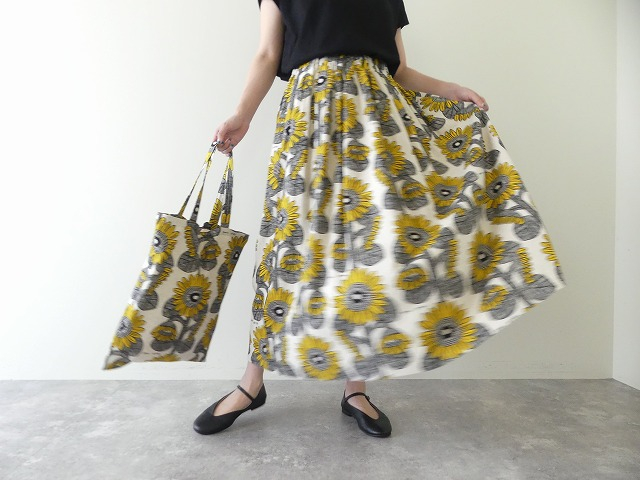 peu pres daily(プープレ) ひまわりプリント ギャザースカート(10-01  
