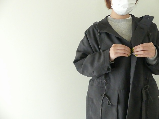 yuni(ユニ イズ ライク ア フラワー トゥー ミー) Pe washer hooded コート(17-01-CO-003-23-1)(3)