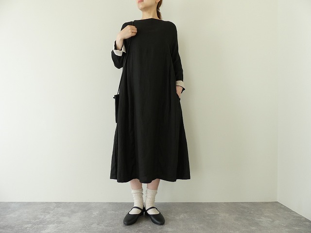 Ichi イチ 抗菌防臭加工ダブルガーゼ切替タックワンピース 1005 Space Moo