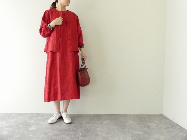 SARAHWEAR サラウェア リネンツイルクルーネックドレス C71071 SARAHWEAR サラウェア リネンツイルクルーネックドレス C71071