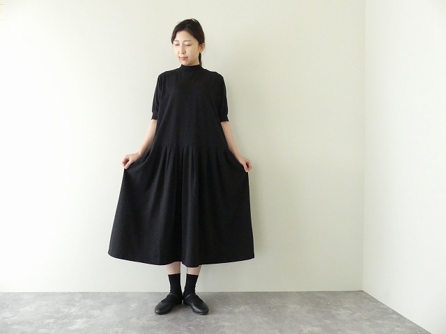 ご予約 Homspun ホームスパン 天竺ハイネック半袖ワンピース 211 6368 Space Moo ご予約 Homspun ホームスパン 天竺ハイネック半袖ワンピース 211 6368 Space Moo