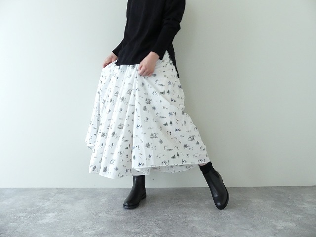 SNOW DAIRY GATHER SKIRT