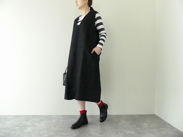 【再入荷】Cion リネンVネックワンピース