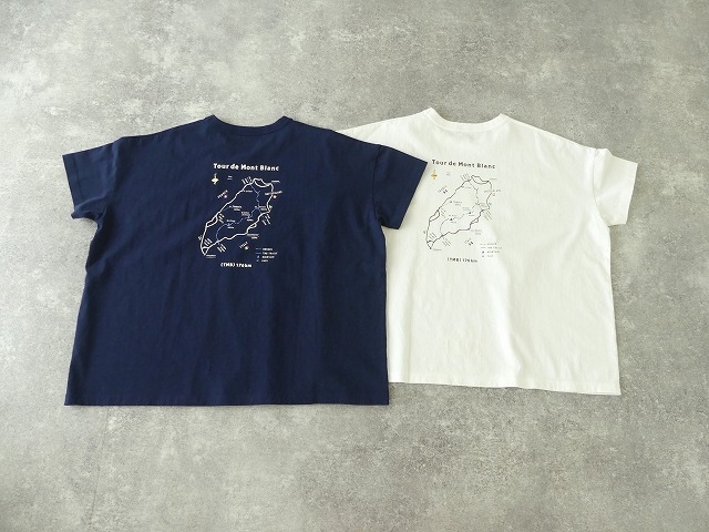 山歩きTシャツ　半袖ワイドTシャツ D柄モンブランを望みながらのロングトレッキングの商品画像10