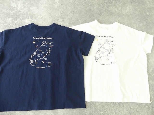 山歩きTシャツ　半袖ワイドTシャツ D柄モンブランを望みながらのロングトレッキングの商品画像11
