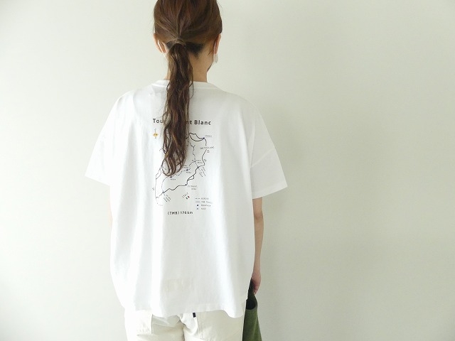 山歩きTシャツ　半袖ワイドTシャツ D柄モンブランを望みながらのロングトレッキングの商品画像5