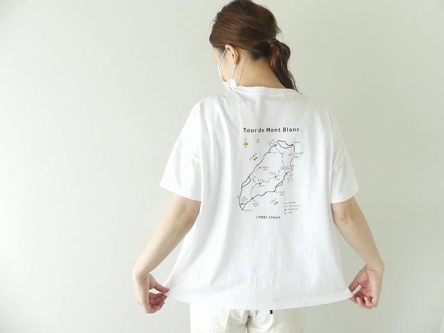 山歩きTシャツ　半袖ワイドTシャツ D柄モンブランを望みながらのロングトレッキングの商品画像7