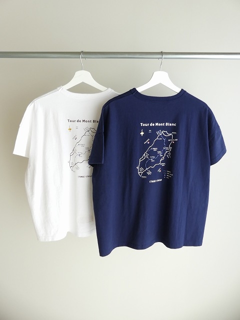 山歩きTシャツ　半袖ワイドTシャツ D柄モンブランを望みながらのロングトレッキングの商品画像8