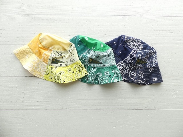 KAPITAL(キャピタル) バンダナパッチワークpt バケットHAT(長ツバ)(EK 