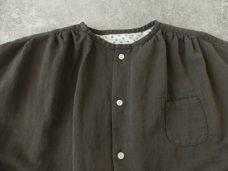 WOOLリネンのやわらかツイル ワイドスタンド襟ワンピースの商品画像29
