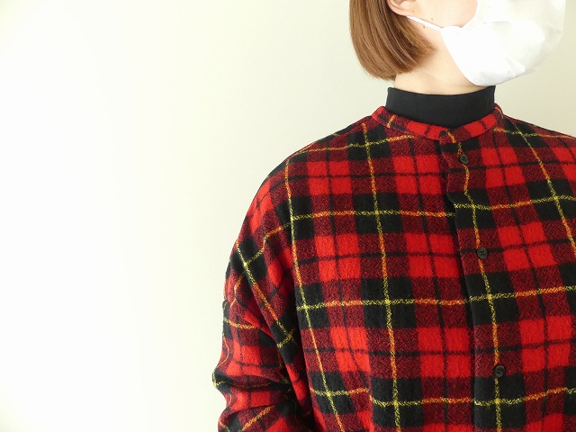 R&D.M(オールドマンズテーラー) WOOL TARTAN CHECK ROOMY SHIRT