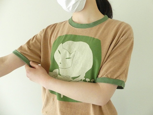 KAPITAL(キャピタル) TOP杢天竺リンガーTシャツ CAT ON LEGEND LIVE