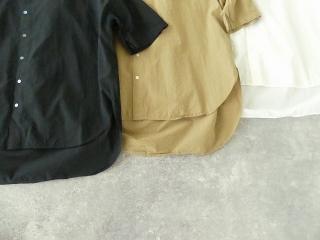 コンパクトタイプライター近江晒加工5分袖バンドカラーラウンドヘムビッグシャツの商品画像21