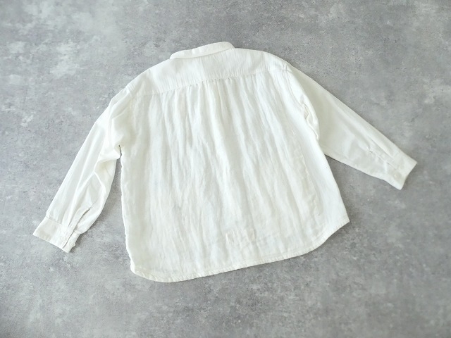 HAYATE Winterホワイトレギュラー衿ゆったりシャツの商品画像12