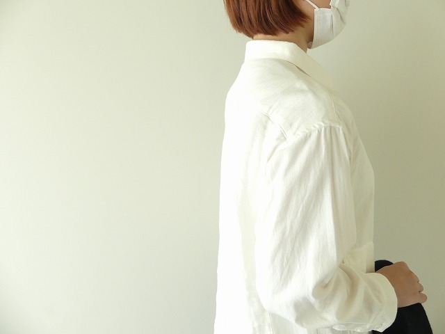 HAYATE Winterホワイトレギュラー衿ゆったりシャツの商品画像6