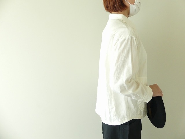 HAYATE Winterホワイトレギュラー衿ゆったりシャツの商品画像7