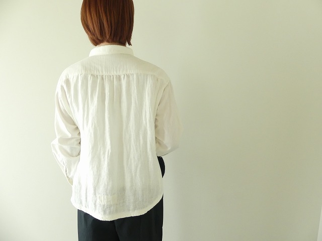 HAYATE Winterホワイトレギュラー衿ゆったりシャツの商品画像9