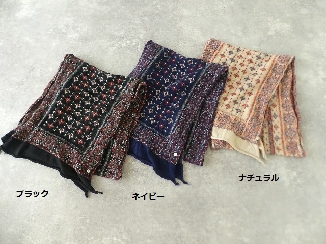 縮絨ウールカラフルBIGママバンダナHAPPYマフラーの商品画像2