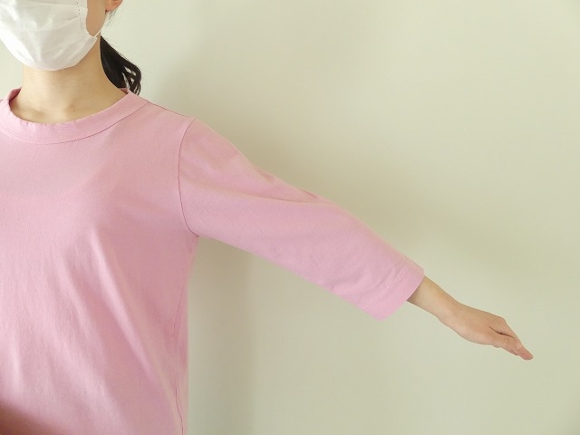 天竺7分袖T　(2)ピンクの商品画像5