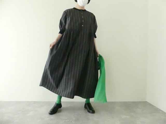 タイプライターストライプ×CLASSIC天竺切替ワンピースの商品画像7