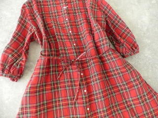 TARTAN CHECK GATHER SLEEVE DRESSの商品画像19