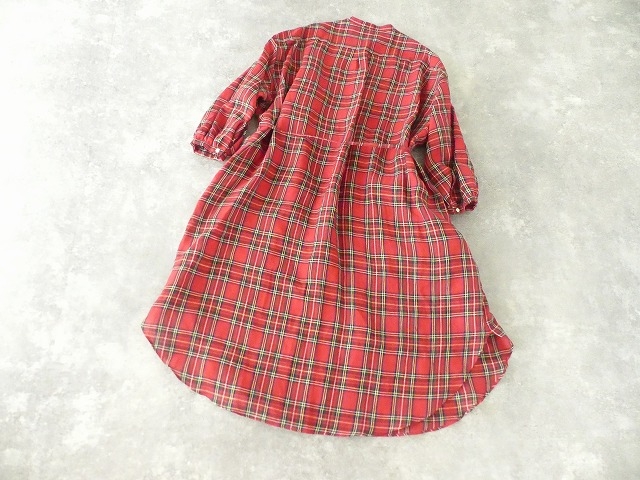 TARTAN CHECK GATHER SLEEVE DRESSの商品画像3