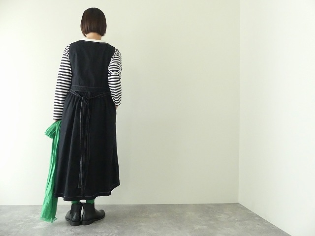 強撚ギャバエプロン付きワンピースの商品画像10