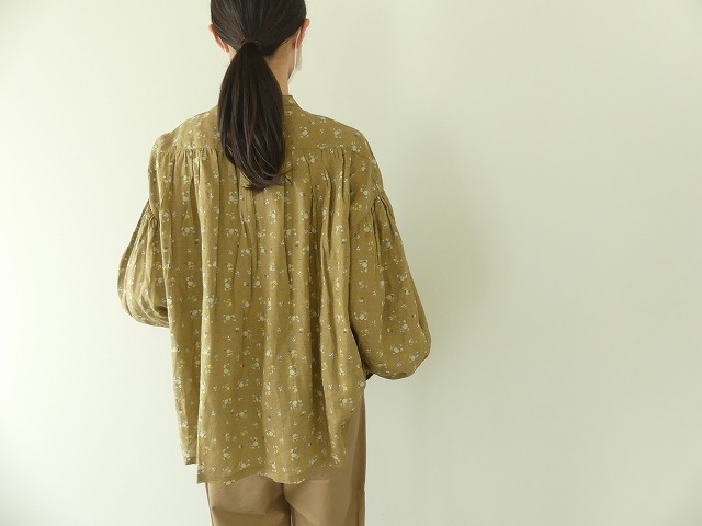 LINEN FLORAL PATTERN　フロントタックシャツの商品画像6