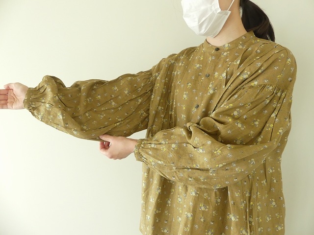 LINEN FLORAL PATTERN　フロントタックシャツの商品画像7