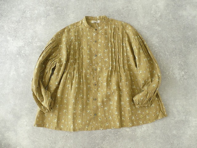 LINEN FLORAL PATTERN　フロントタックシャツの商品画像9