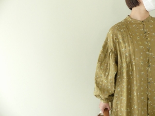 リネンフローラルパターンフロントタックシャツドレスの商品画像14