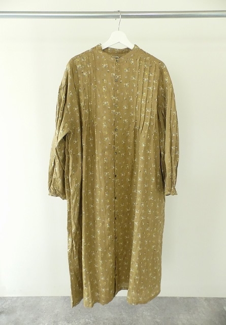 リネンフローラルパターンフロントタックシャツドレスの商品画像2