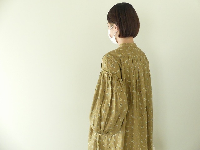 リネンフローラルパターンフロントタックシャツドレスの商品画像8
