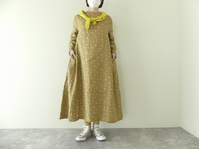 リネンフローラルパターンドレスの商品画像1