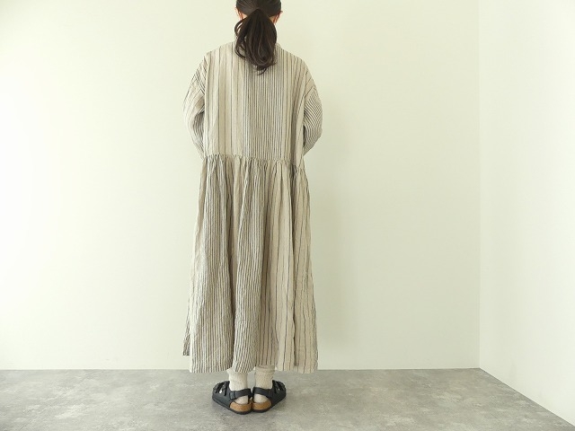 リネンランダムストライプドレス LINEN RANDOM STRIPE DRESSの商品画像6