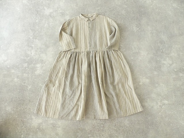 リネンランダムストライプドレス LINEN RANDOM STRIPE DRESSの商品画像9