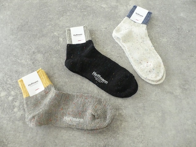 リネン&コットンカラーネップソックスの商品画像1