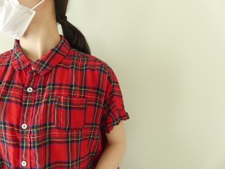 タータンチェックエバーグリーンWide　フレンチ半袖シャツの商品画像14