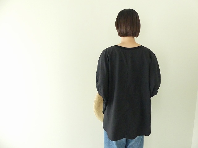 天竺×布帛半袖ロングプルオーバーの商品画像10