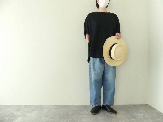 天竺×布帛半袖ロングプルオーバーの商品画像3
