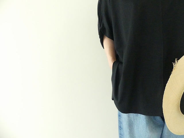 天竺×布帛半袖ロングプルオーバーの商品画像6