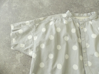 Girls　白とグレーの水玉 スタンドシャツの商品画像26