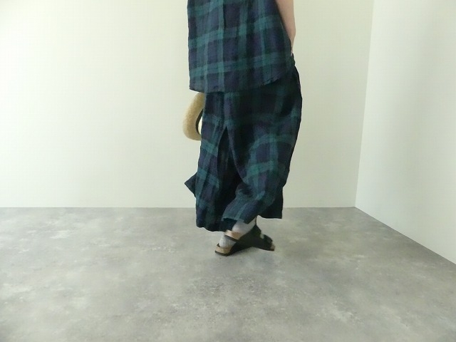 リネンチェックギャザーパンツの商品画像7