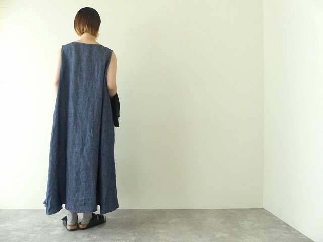 リネンデニム切替ワンピースの商品画像9