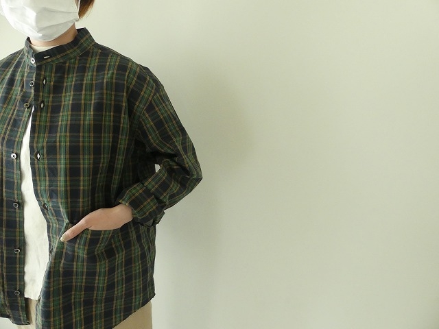 ダークチェックのロングポケットシャツの商品画像8