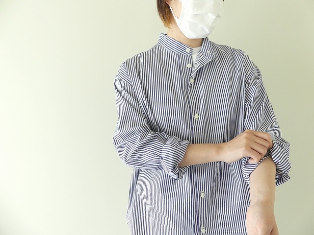 バンドカラー長袖シャツの商品画像6