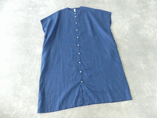 40/1フレンチリネンキャンバススリーブレスビッグシャツワンピースの商品画像10