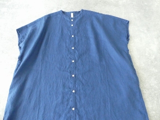 40/1フレンチリネンキャンバススリーブレスビッグシャツワンピースの商品画像18