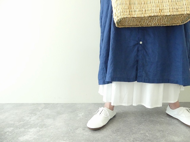 40/1フレンチリネンキャンバススリーブレスビッグシャツワンピースの商品画像5