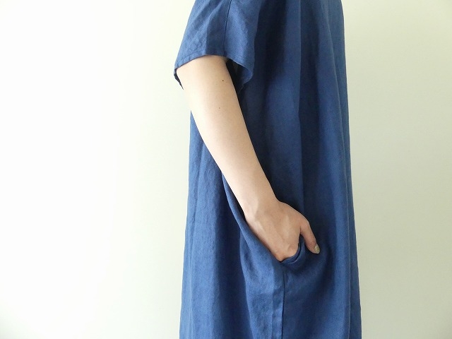 40/1フレンチリネンキャンバススリーブレスビッグシャツワンピースの商品画像6
